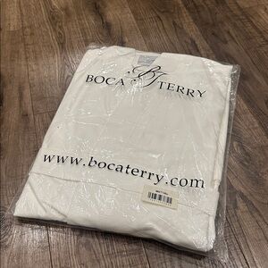 Boca Terry Kimono Robe w Pockets Soft & Luxurious One Size = Sm Md Lg XL White